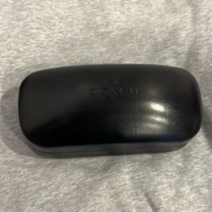 Coach Black Leather Hard Sunglasses Case and passport